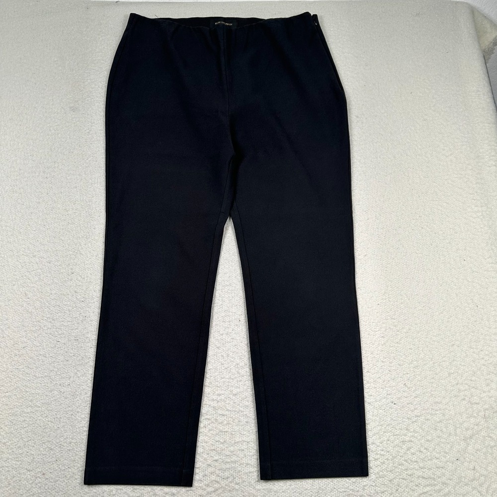 Kobi‎ Halperin Pants Womens XL Cropped Straight Leg Stretch Elastic Waist Black